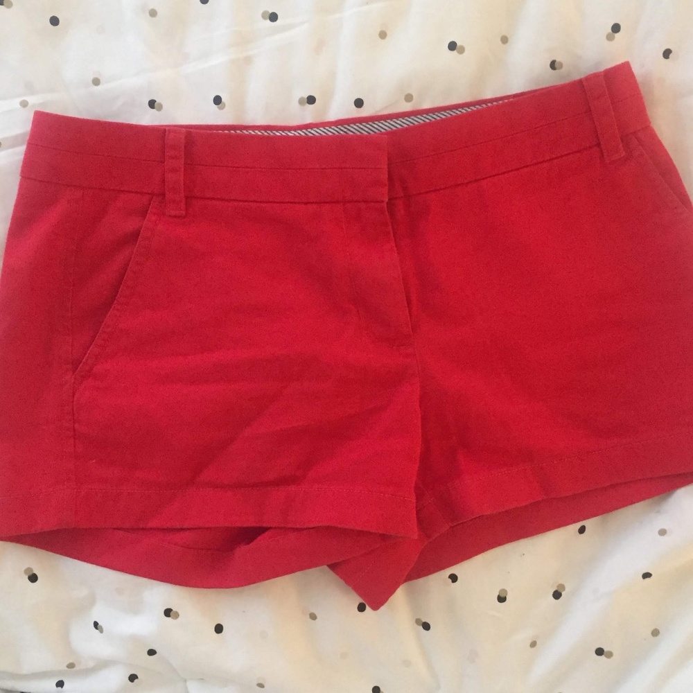 JCrew Red Chino Shorts Size 6